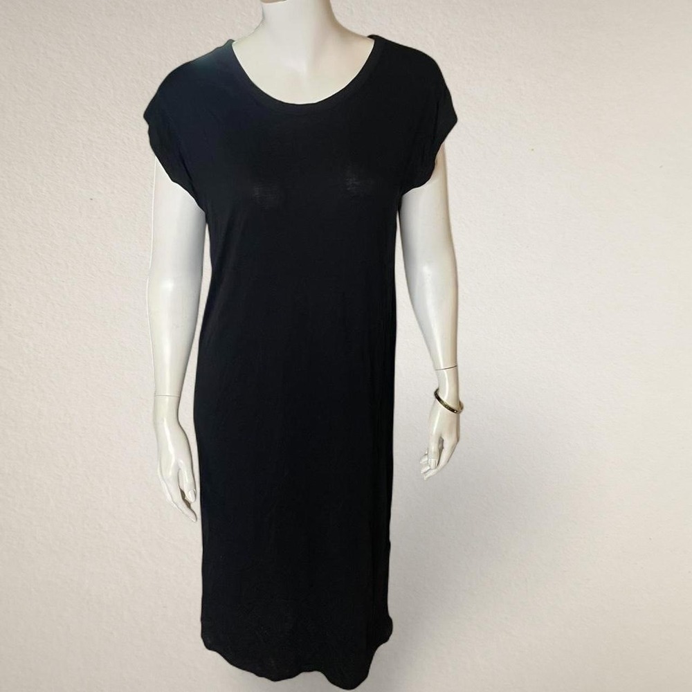 Black Heart Hips Jersey T-Shirt Dress Midi Cap Sleeve size small - Picture 2 of 6